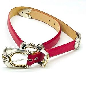 Red Western 39” Xl Belt Metal Accents Marked R 1997 1” width